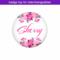 Pink floral badge top of interchangeables