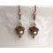 Copper top acorn earrings