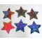 Small star shaped rainbow painted magnetic canvas fridge art by RainbowMaille