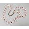 Necklace set | Slightly graduated strand of rose quartz slices with sparkly faceted spinel rounds
