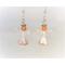 Angel earrings clear mint and rose