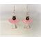 Angel earrings pink