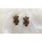 Owl Earrings Embroidered