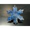 Snowflake Ornament blue hand painted Christmas Tree snow flake decoration