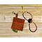 pumpkin Dog poop bag holder little pumpkins autumn orange and black lined with orange  zipper close made in USA