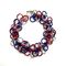 Chainmaille Shaggy Loops Bracelet, Red, Silver, and Blue