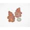 Copper Oak Leaf Earring with dime