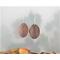 small lightweight copper oak leaf fall earrings