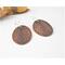 small lightweight copper oak leaf fall earrings