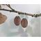 small lightweight copper oak leaf fall earrings