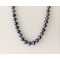 Blue, green, and purple pearl necklace