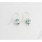 Copper Enamel Spheres of White Turquoise and Water Blue Dangle Earrings with Argentium 935 Sterling Silver Earwires