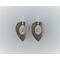 large copper and pearl teardrop earrings