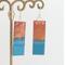 Fold-Formed and Flame-Painted Copper with Torch-Fired Enamel of Sea Foam Aqua Green, Statement Earrings with Argentium 935 Sterling Silver Earwires