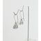 Petite Heart Dangle Earrings made from Vintage Silverplate Platter, 304 Stainless Steel Ear Wires