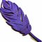 Indigo Hand painted wooden feather magnet.