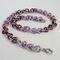 Handmade red pink and black chainmaille mobius twist rope chain 16.75 inches long by RainbowMaille, can be worn as a necklace or wrap bracelet