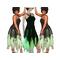 Black and lime green prom dress