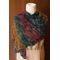 Multi-colored shawl -- crochet -- acrylic