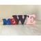 Painted wood letters