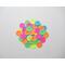 Scrapbook die cut and embossed buttons, bright spring colors