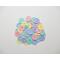 Scrapbook DIe Cut and Embossed Buttons, Pastel Colors