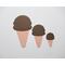 Die cut ice cream cones, embossed