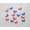 Scrapbook die cut butterflies, red, white, and blue