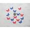 Scrapbook die cut butterflies, red, white, and blue