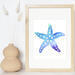 Watercolor Sea Turtle, Sea Horse, Starfish Silhouettes, Coastal Digital Downloads