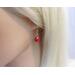 ruby drop earrings