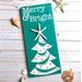 Coastal Christmas Tree Sign, Merry & Bright, With Real Starfish

This Merry & Bright coastal holiday sign with an actual starfish, is an ideal addition to your beach house holiday decor. Measuring 7.25x16, this is a cheerful and radiant design with it's greenish turquoise background, white whimsical Christmas tree, and a pop of bright tropical colors.
