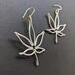 Cannabis leaf aluminum earrings
