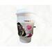 Pug beverage sleeve with Hearts and vintage coffee print mug sleeve by afurbabyfavorite