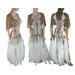 Brown and white tulle, lace up wedding dress. One of a kind, hand made, eco-friendly bohemian style dress.