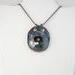 copper enamel pendant black hole with moonstone gemstone