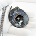 copper enamel pendant black hole with moonstone gemstone copper enamel pendant black hole with moonstone gemstone