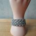 Chainmaille Helm Weave Cuff Bracelet - Silver