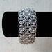 Chainmaille Helm Weave Cuff Bracelet - Silver
