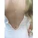 Back Drop Necklace with Genuine Emerald and Opal Gemstones