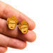 Mini Frida Earrings painted by hand by Mexican artisans Frida Kahlo inspired fridamania