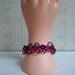 Chainmaille Shaggy Loops Stretch Bracelet, Violet Pink Turquoise