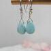 Larimar Earrings in Sterling Silver and Gold Filled