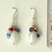 Red, white, and blue earrings, length