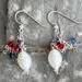 Red, white, and blue earrings