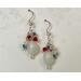 Red, white, and blue earrings with Swarovski crystal