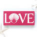 Coastal Faith, Hope and Love Signs painted in bright colors with white type and added sea shell, star fish and sand dollar