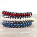 Red white and blue patriotic bracelet