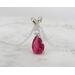 Ruby and Moonstone Pendant in Sterling Silver