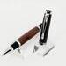 This Oxford Roller Ball pen with the Chrome and Black components accentuate the Bolivian Rosewood body of this pen